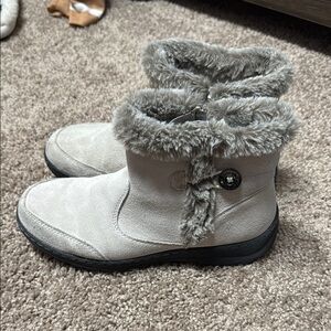 ✨Clearance✨Cozy Gray Fur-Lined Women's Boots